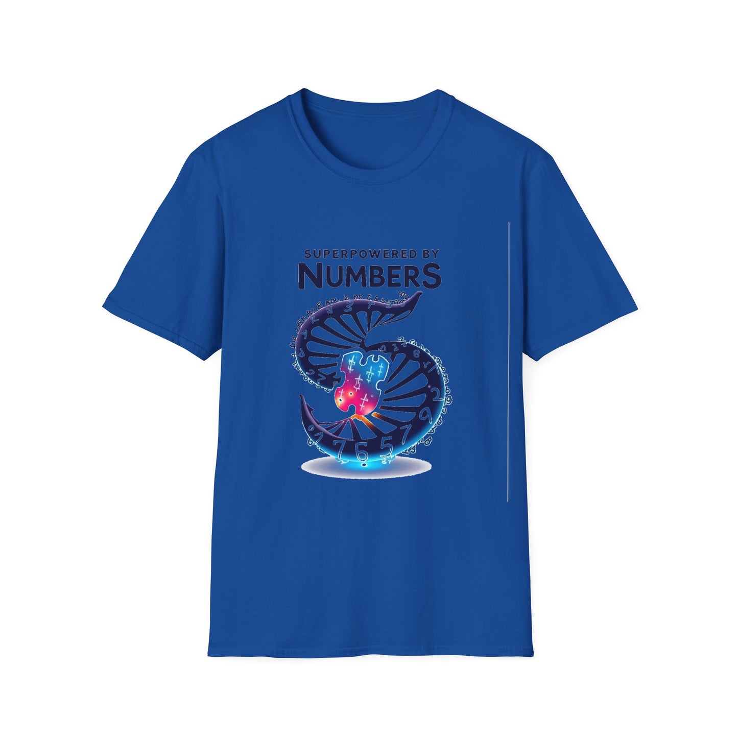 Superpowered by Numbers Graphic T-Shirt – Symbolic Energy Design