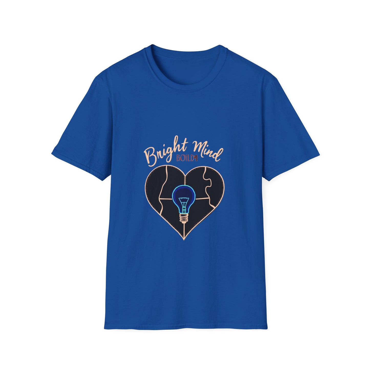 Bright Mind, Bold Heart Shirt – Autism Awareness & Empowerment T-Shirt | Puzzle & Lightbulb Design