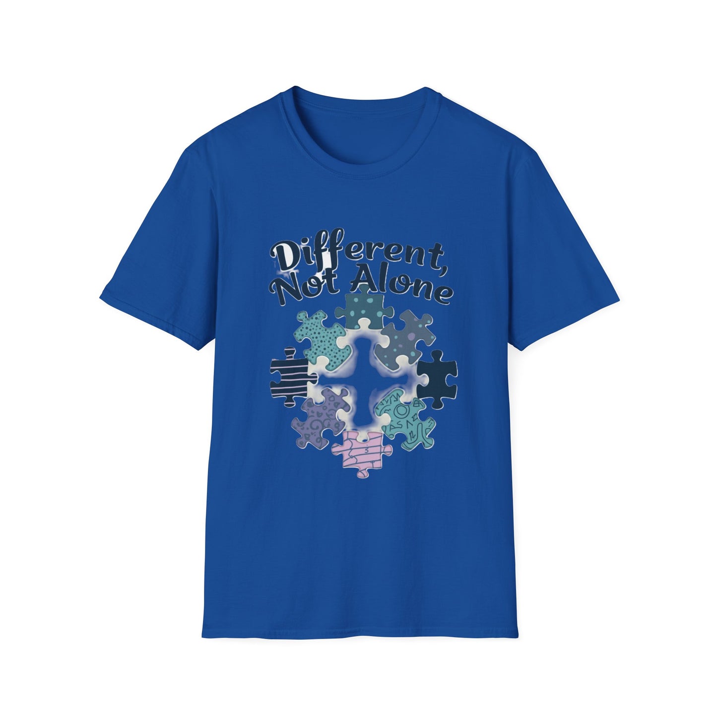 Different, Not Alone Shirt – Puzzle Piece T-shirt Celebrating Uniqueness and Belonging