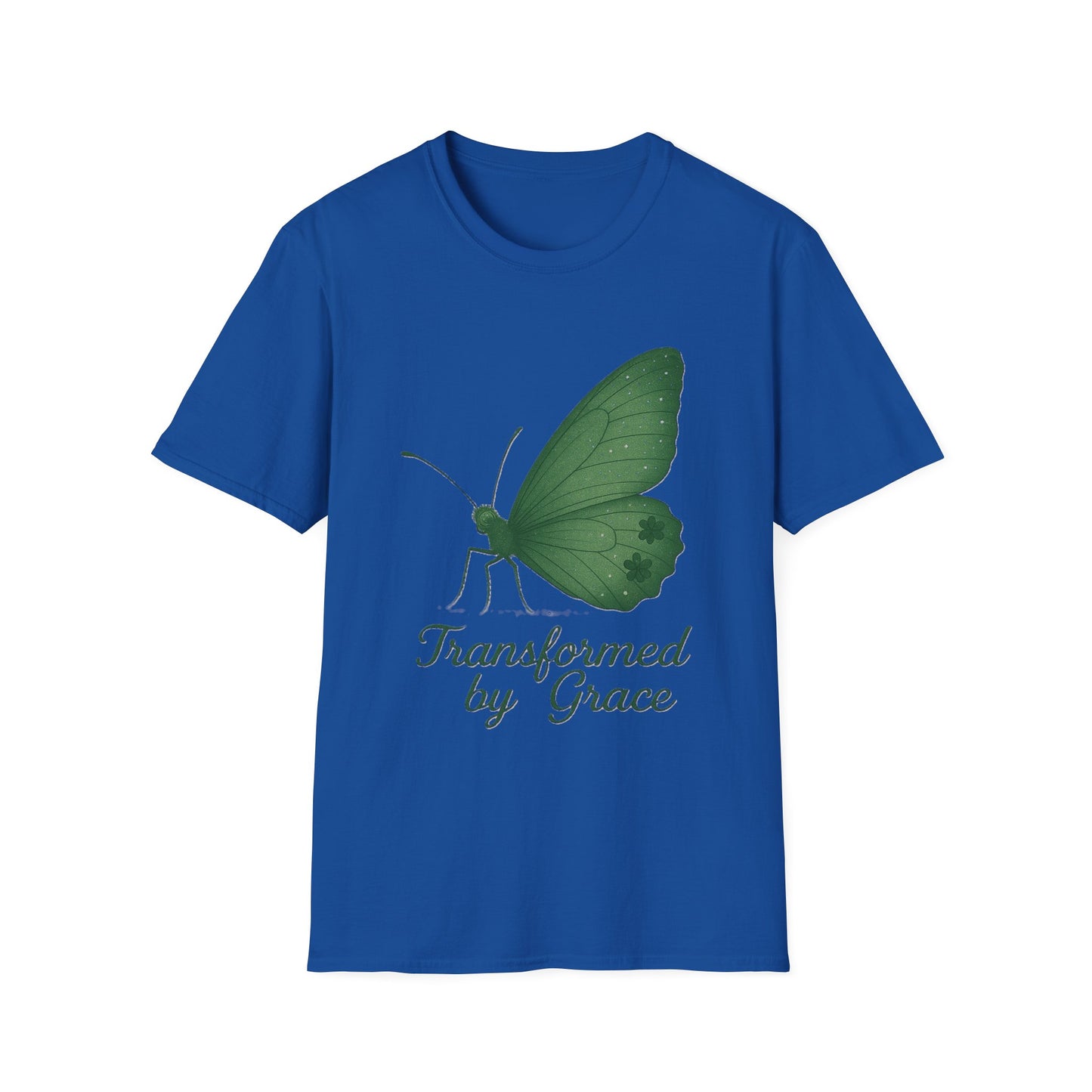 Transformed by Grace Christian T-Shirt – Faith Butterfly Inspirational Tee