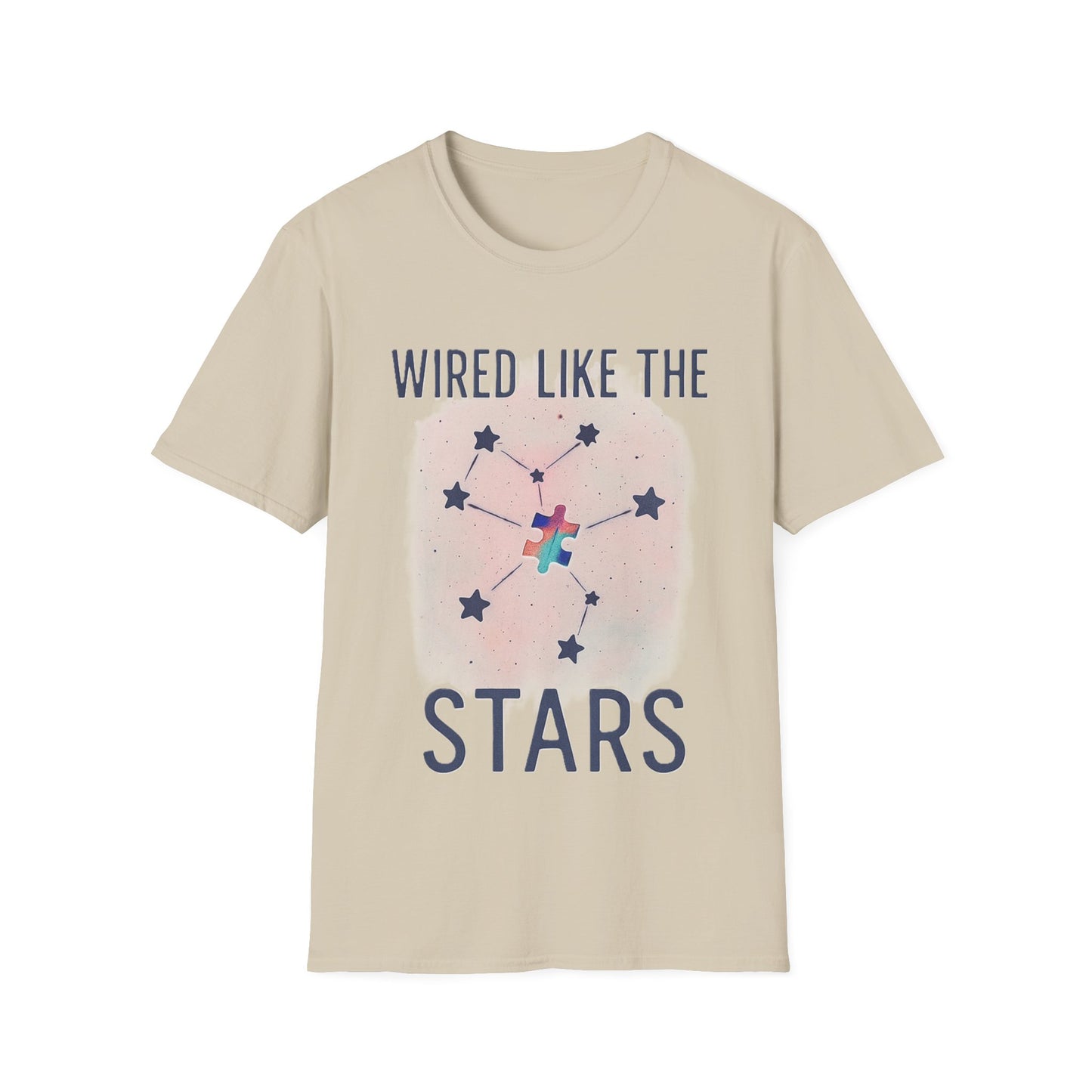 Wired Like the Stars Neurodiversity T-Shirt – Autism Pride Puzzle Star Tee