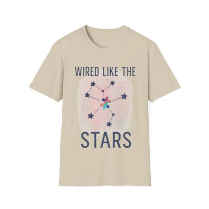 Wired Like the Stars Neurodiversity T-Shirt – Autism Pride Puzzle Star Tee