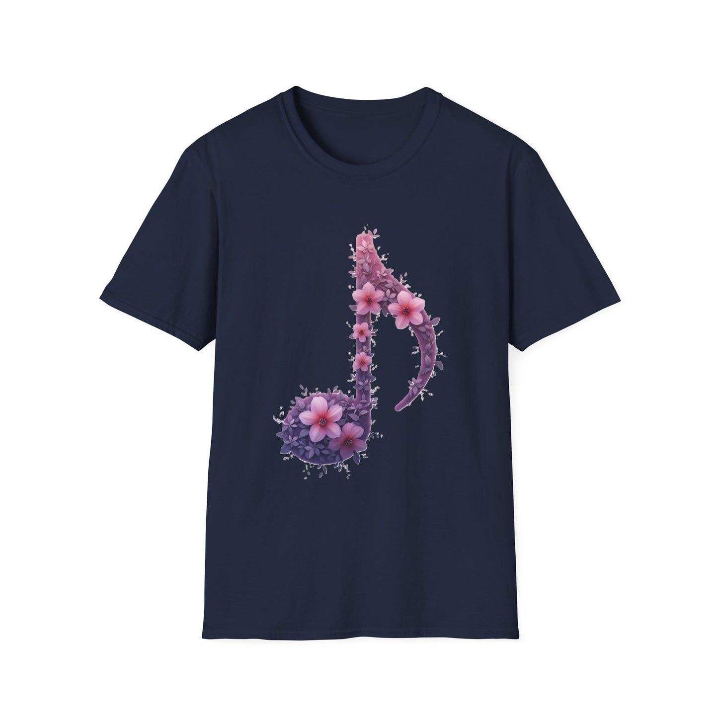 Floral Music Note T-Shirt – Aesthetic Flower Music Lover Graphic Tee