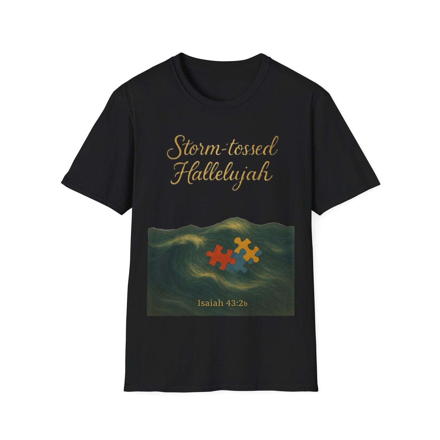 Storm-Tossed Hallelujah Christian T-Shirt – Isaiah 43:2 Faith & Hope Tee