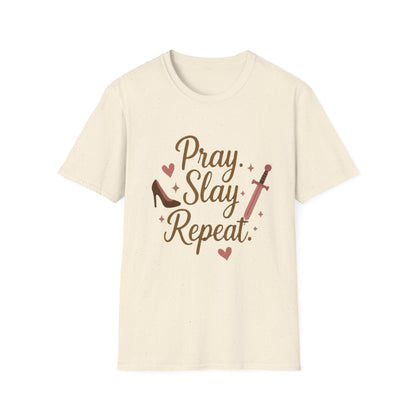 Pray Slay Repeat Shirt – Empowering Women's Strength T-Shirt with Inspirational Design