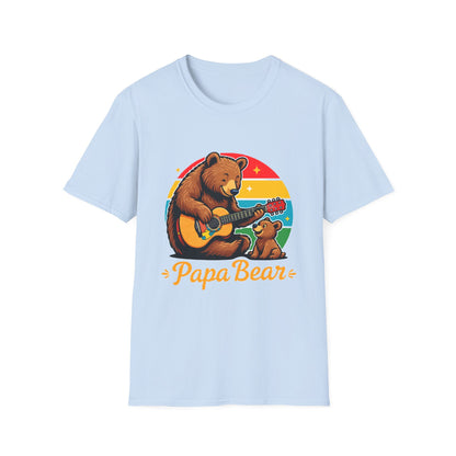 Papa Bear Guitar T-Shirt – Funny Bear Dad Shirt for Fathers  Alternative Title Options