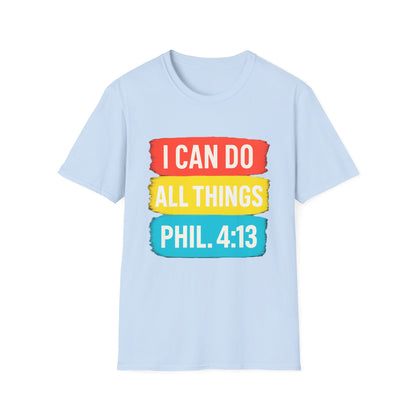 I Can Do All Things Shirt – Philippians 4:13 Christian Inspirational T-Shirt