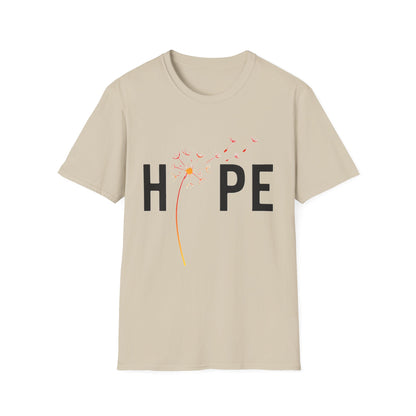 Hope Inspirational Dandelion T-Shirt – Positive Mental Health & Cancer Support Shirt