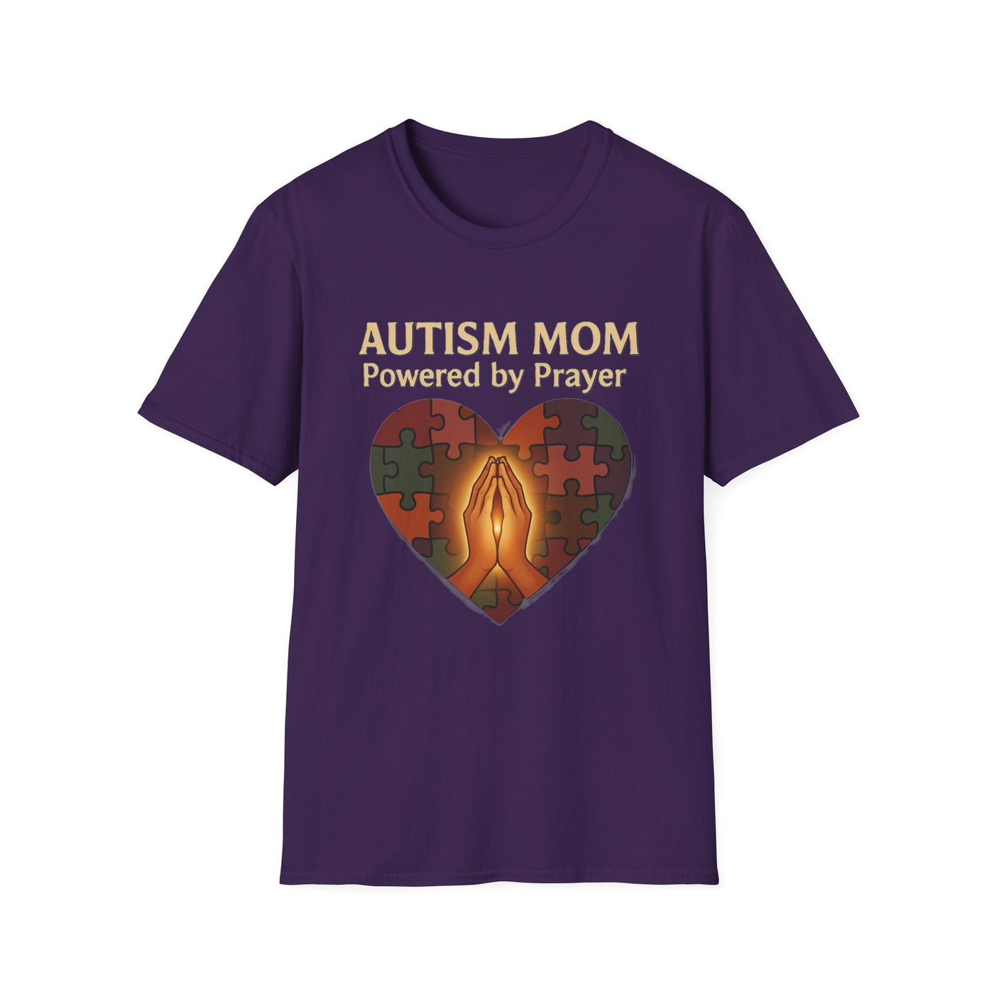 Autism Mum Powered By Prayer T-Shirt - Soft Women's Tee