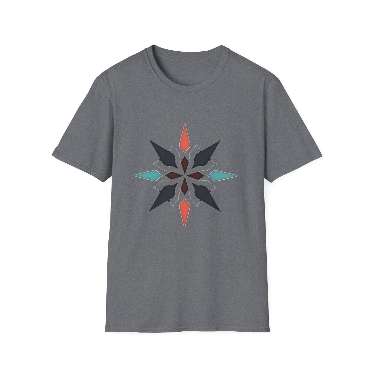 Geometric Compass Star T-Shirt – Minimalist Direction & Purpose Tee