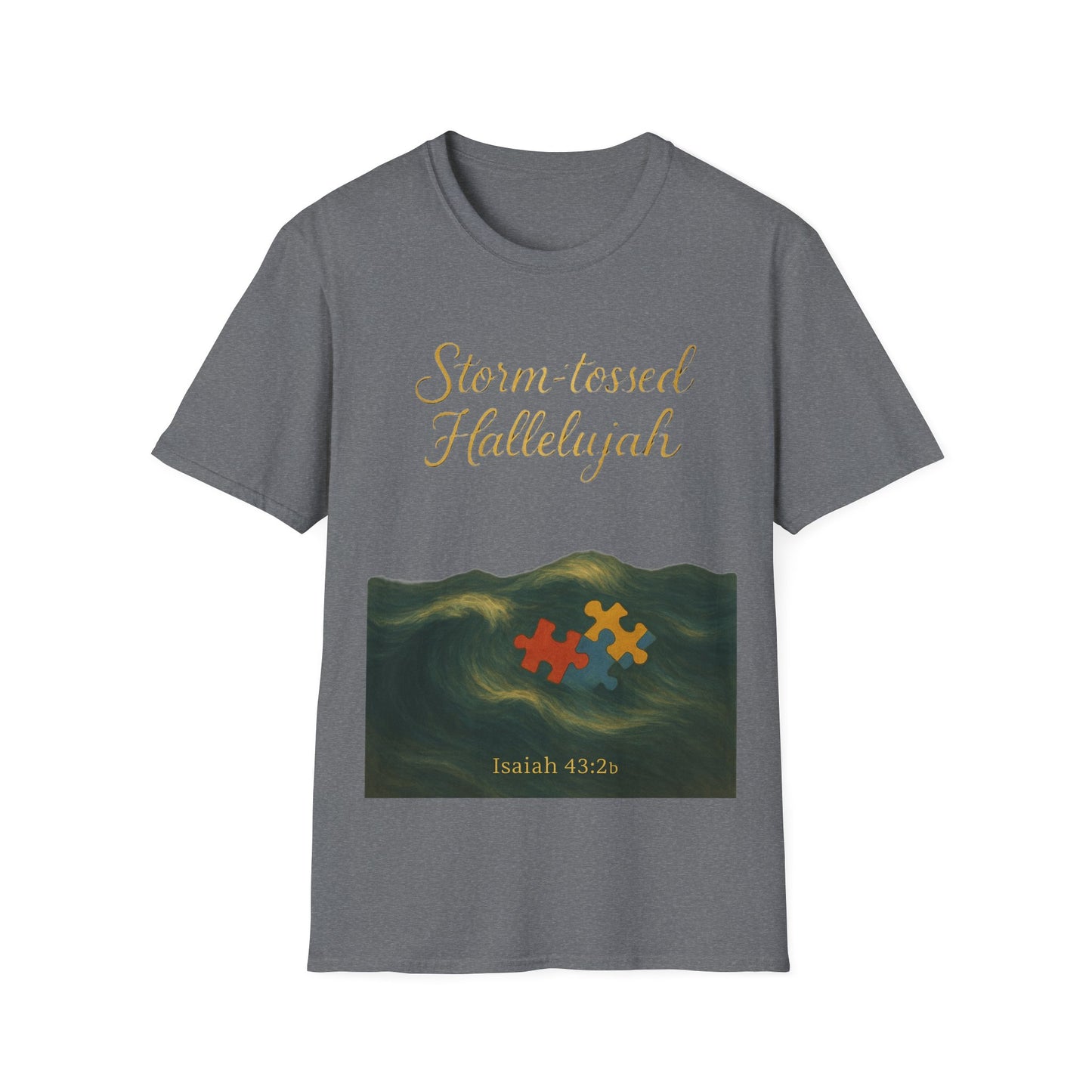 Storm-Tossed Hallelujah Christian T-Shirt – Isaiah 43:2 Faith & Hope Tee