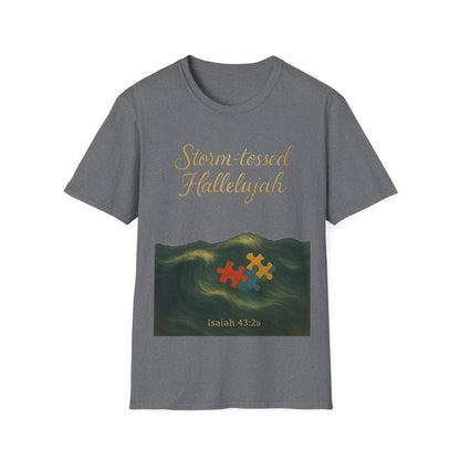 Storm-Tossed Hallelujah Christian T-Shirt – Isaiah 43:2 Faith & Hope Tee