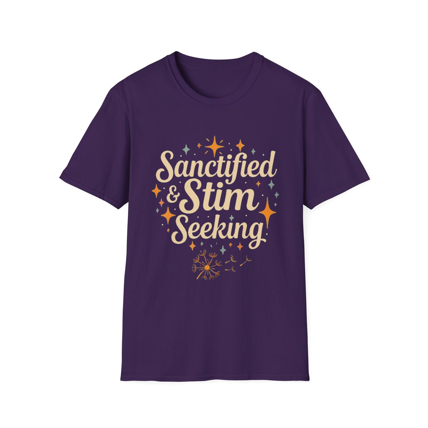 Sanctified & Stim Seeking T-Shirt – Christian Neurodivergent Faith Autism ADHD Shirt