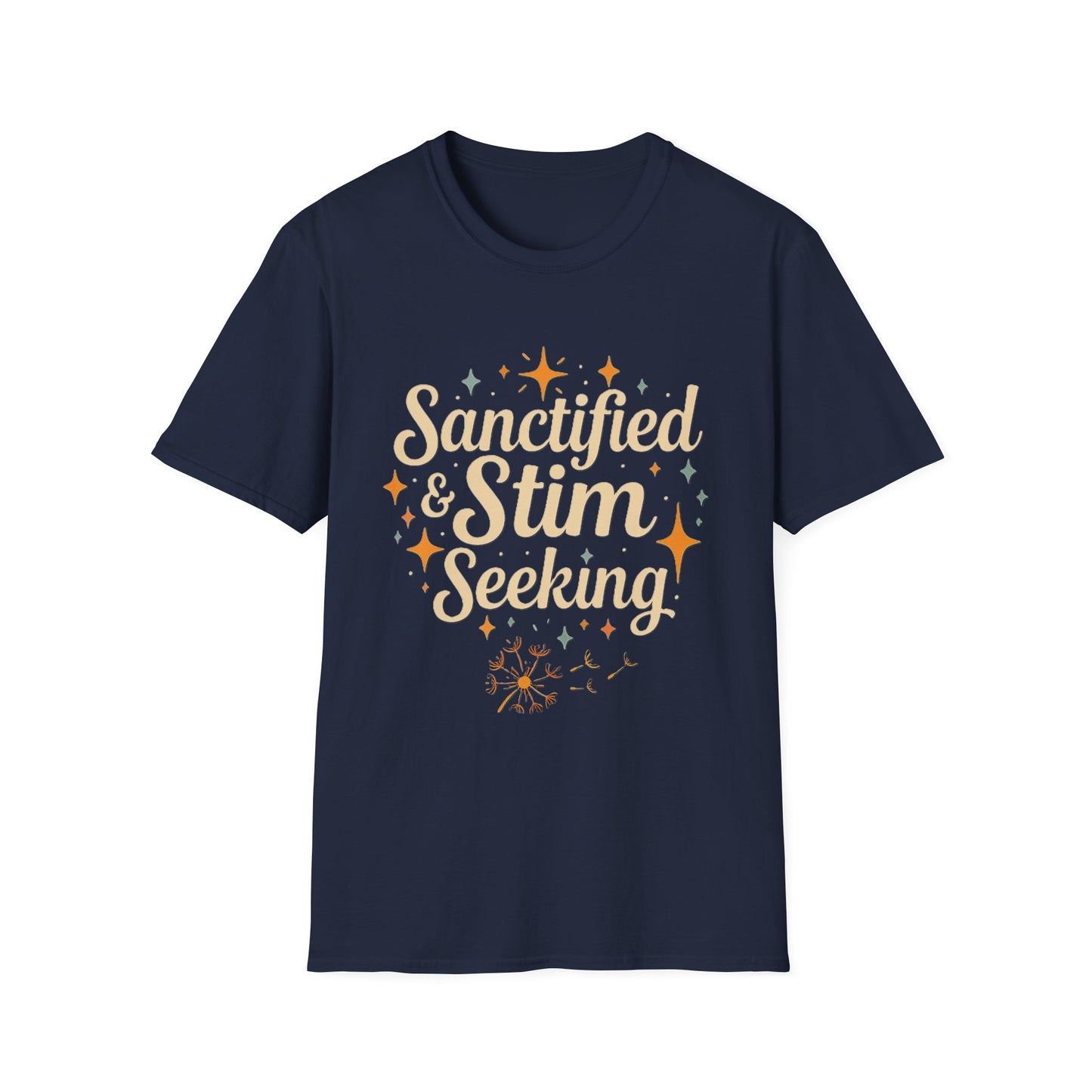 Sanctified & Stim Seeking T-Shirt – Christian Neurodivergent Faith Autism ADHD Shirt