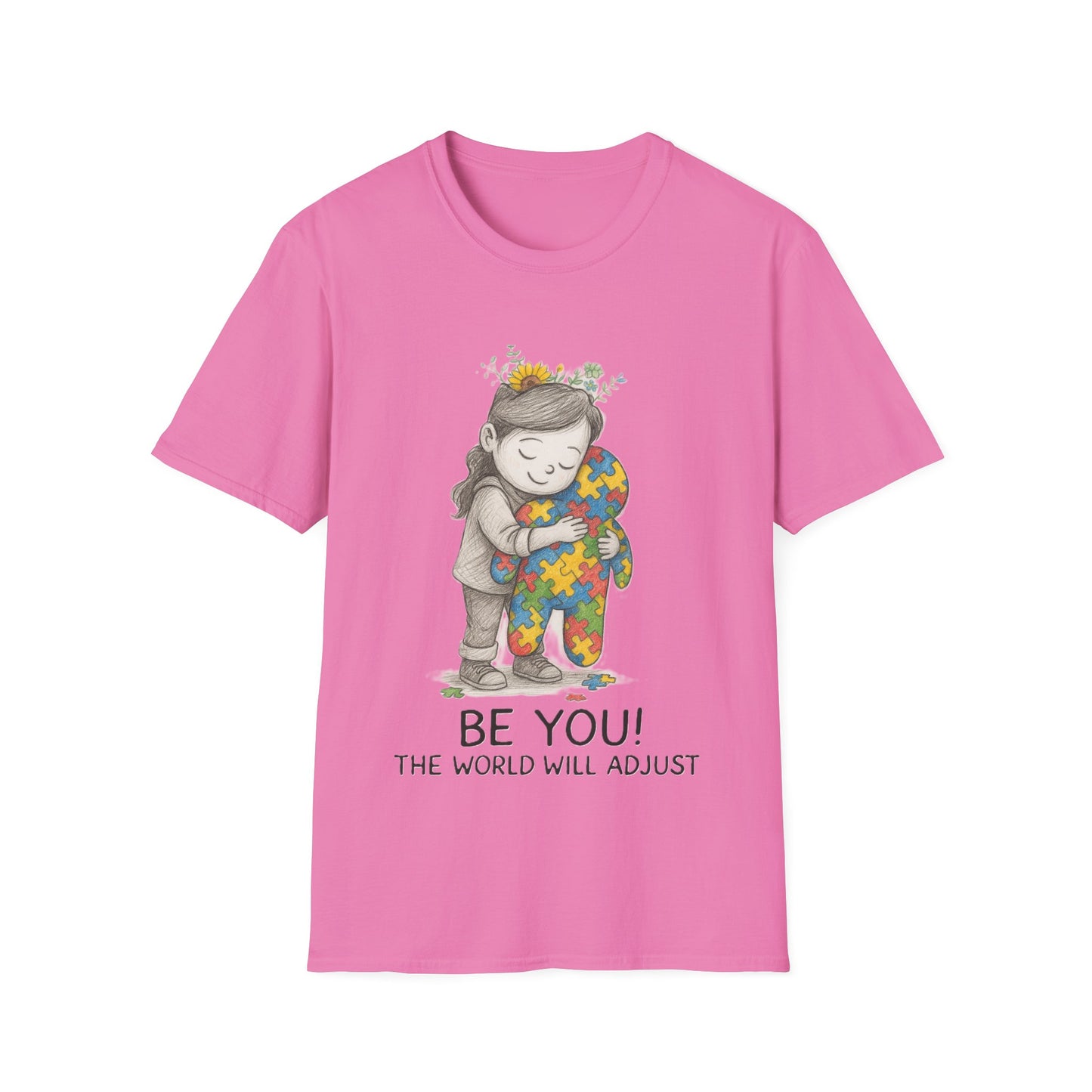 Be You The World Will Adjust T-Shirt – Autism Acceptance Neurodiversity Shirt