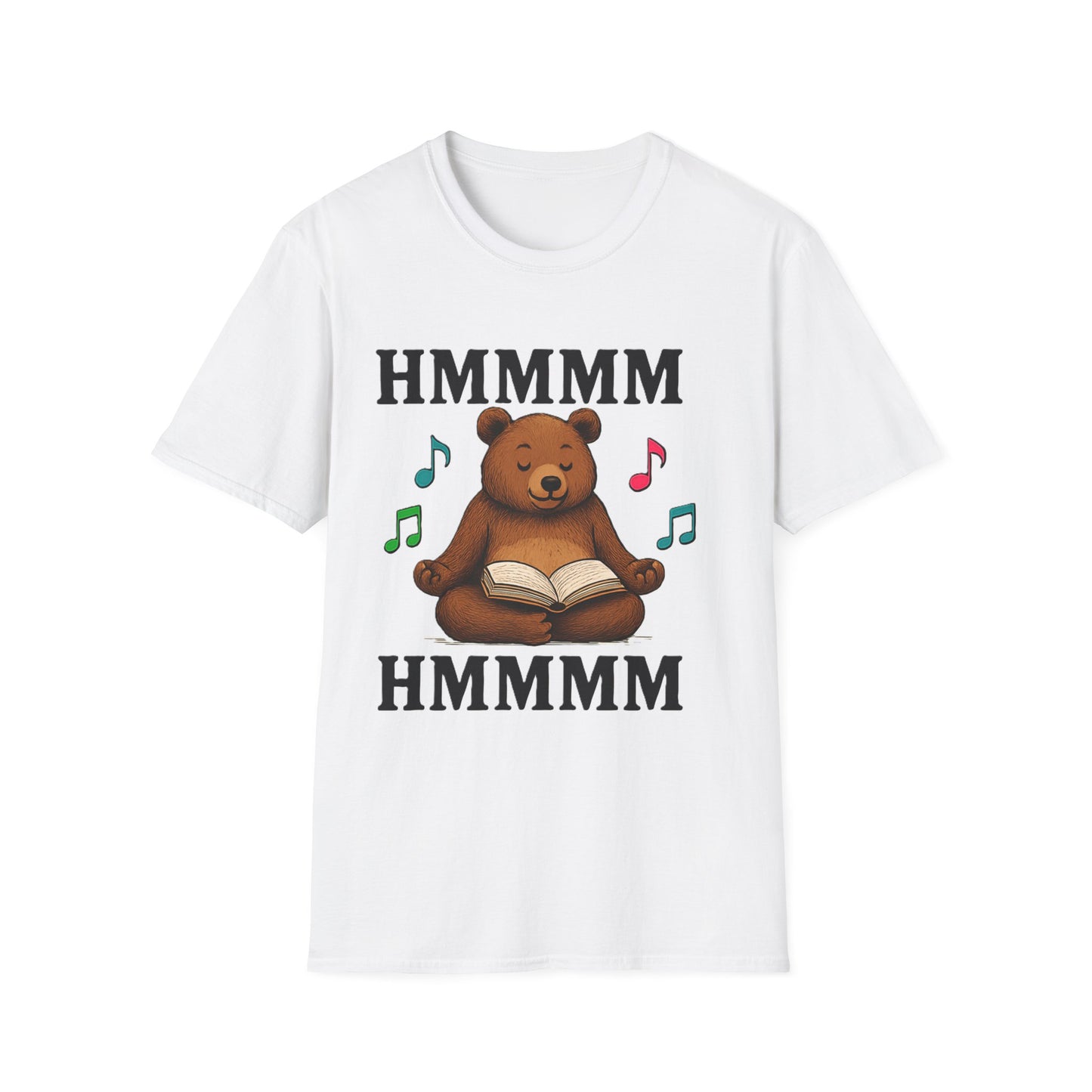 Meditating Bear Reading T-Shirt | Mindfulness & Book Lover Tee | Zen Yoga Bear Graphic Shirt for Readers