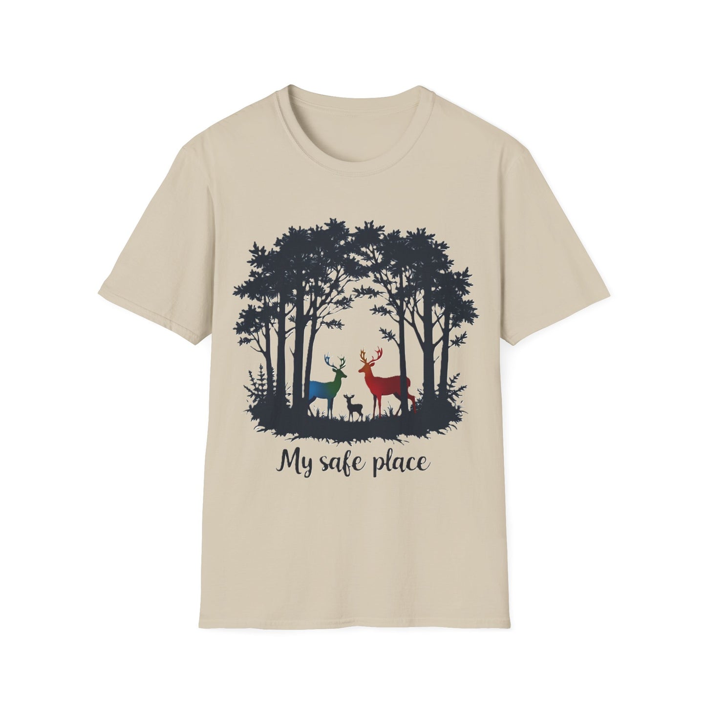 My Safe Place Deer Shirt – Peaceful Forest T-shirt for Nature Lovers