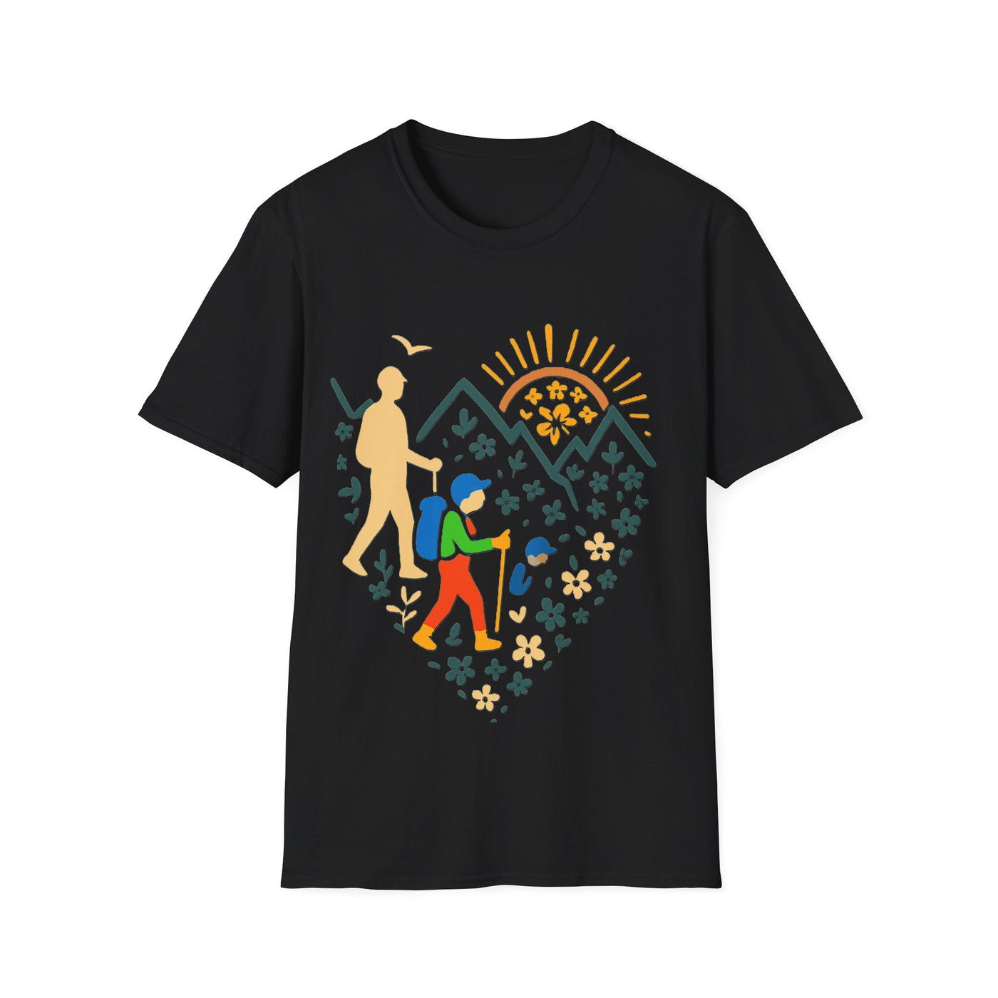 Father And Child Hiking T-Shirt - Soft Unisex Tee