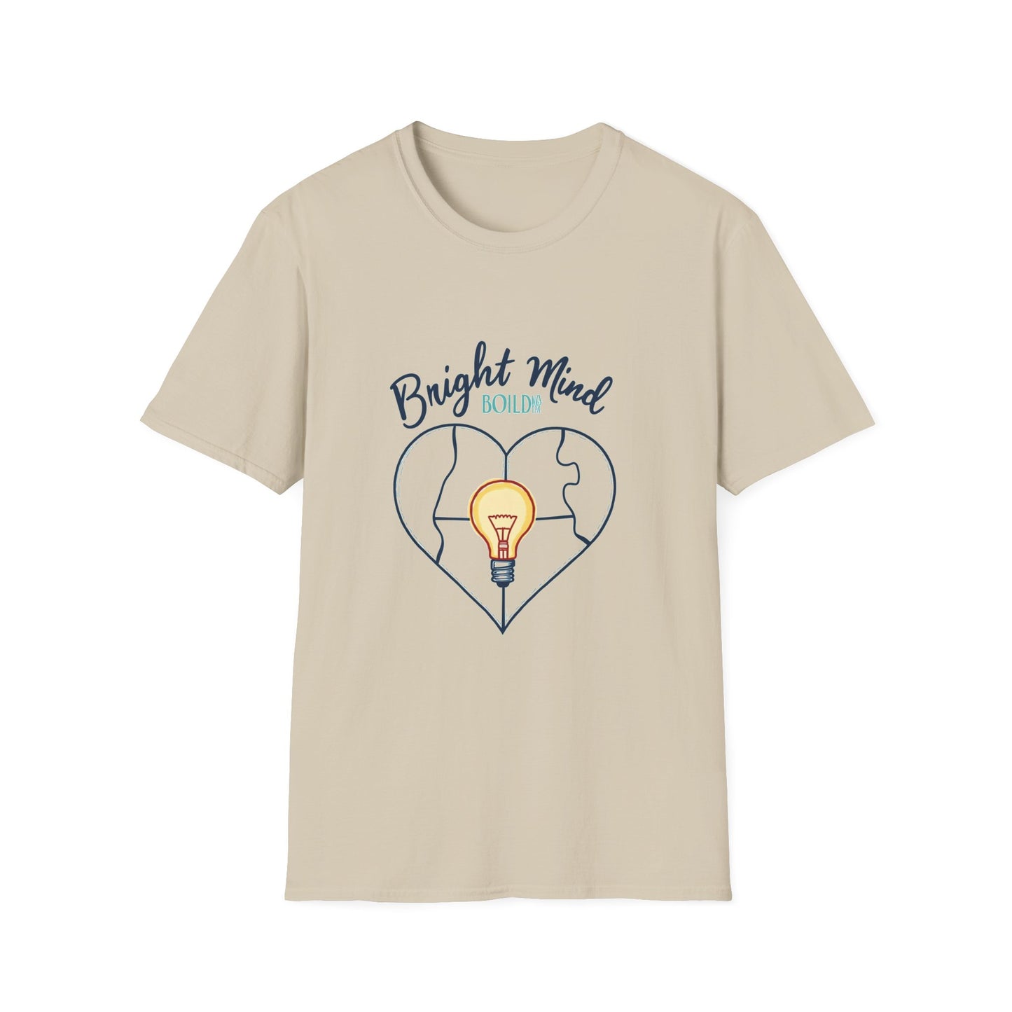 Bright Mind, Bold Heart Shirt – Autism Awareness & Empowerment T-Shirt | Puzzle & Lightbulb Design