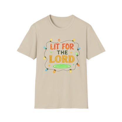 Lit for the Lord Christian Christmas Shirt – Faith Holiday T-Shirt