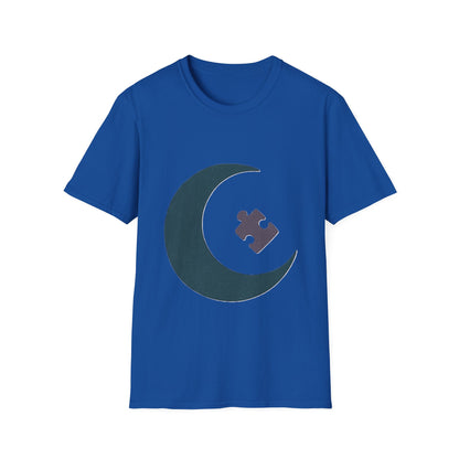 Autism Awareness Moon Puzzle T-Shirt – Minimalist Neurodiversity Tee