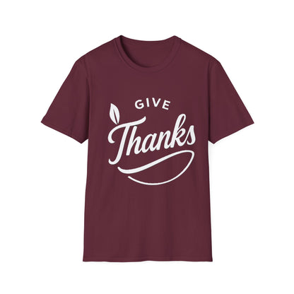 Give Thanks Shirt – Minimalist Thanksgiving Gratitude Graphic T-Shirt