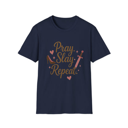 Pray Slay Repeat Shirt – Empowering Women's Strength T-Shirt with Inspirational Design