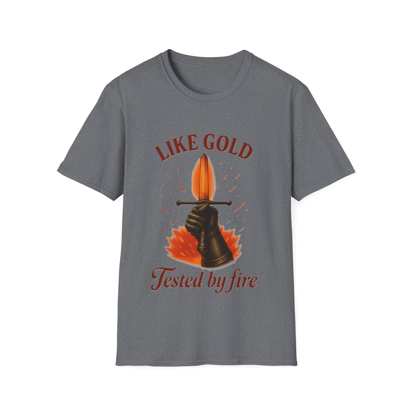 Like Gold Tested by Fire T-Shirt – Strength & Resilience Symbol Tee