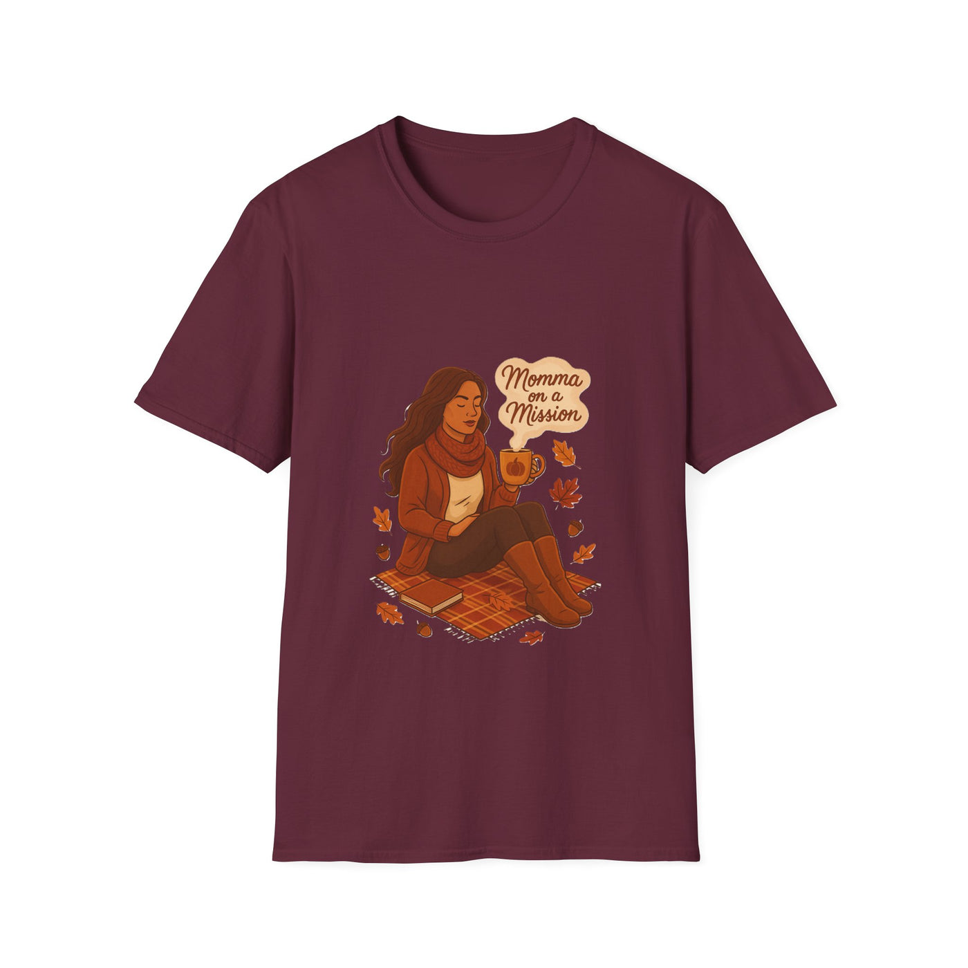 Momma on a mission autumn  T-Shirt - Soft women's Tee