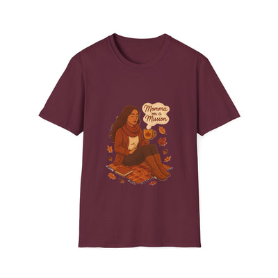Momma on a mission autumn  T-Shirt - Soft women's Tee