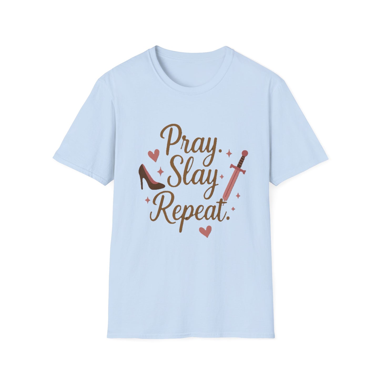 Pray Slay Repeat Shirt – Empowering Women's Strength T-Shirt with Inspirational Design