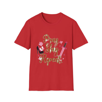 Pray Slay Repeat Shirt – Empowering Women's Strength T-Shirt with Inspirational Design