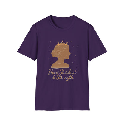She is Stardust & Strength Shirt – Inspirational T-shirt Celebrating Inner Power and Resilience