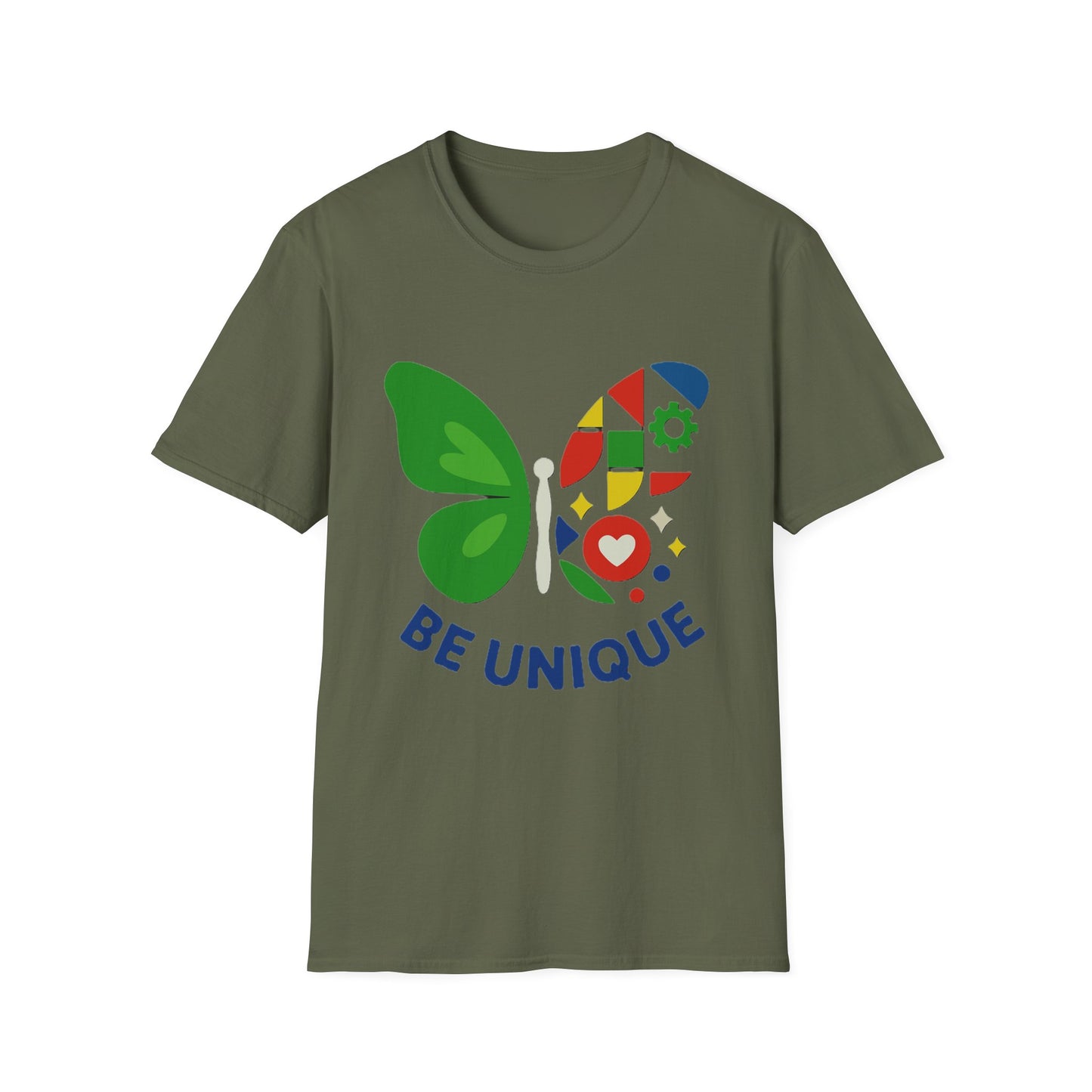 Be Unique Butterfly T-Shirt – Autism Acceptance & Neurodiversity Pride Graphic Tee