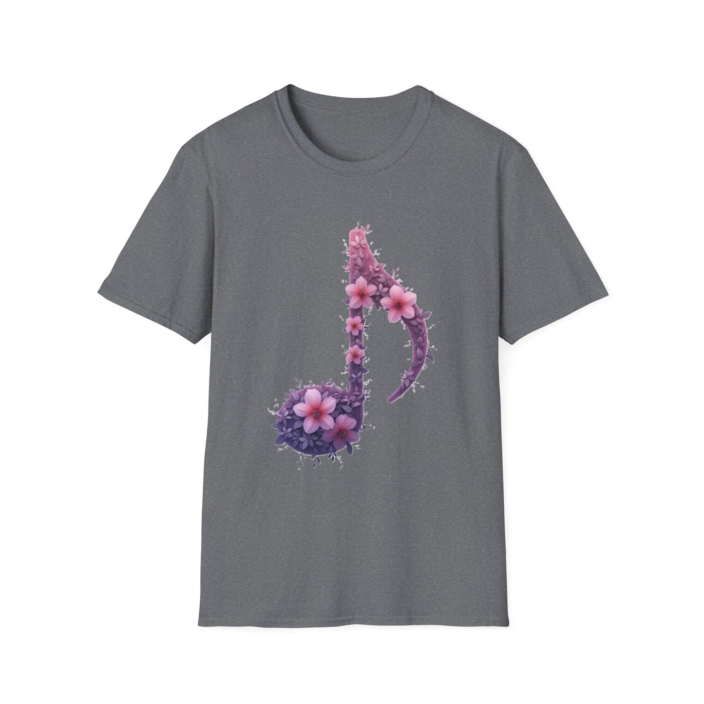 Floral Music Note T-Shirt – Aesthetic Flower Music Lover Graphic Tee