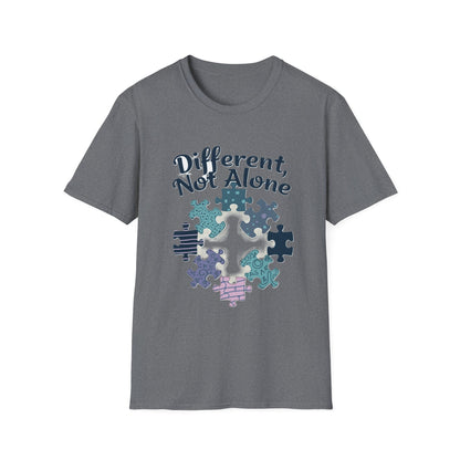 Different, Not Alone Shirt – Puzzle Piece T-shirt Celebrating Uniqueness and Belonging