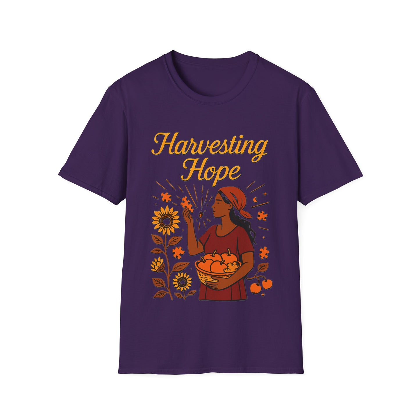 Harvesting Hope Shirt – Inspirational Sunflower Nature Graphic T-Shirt