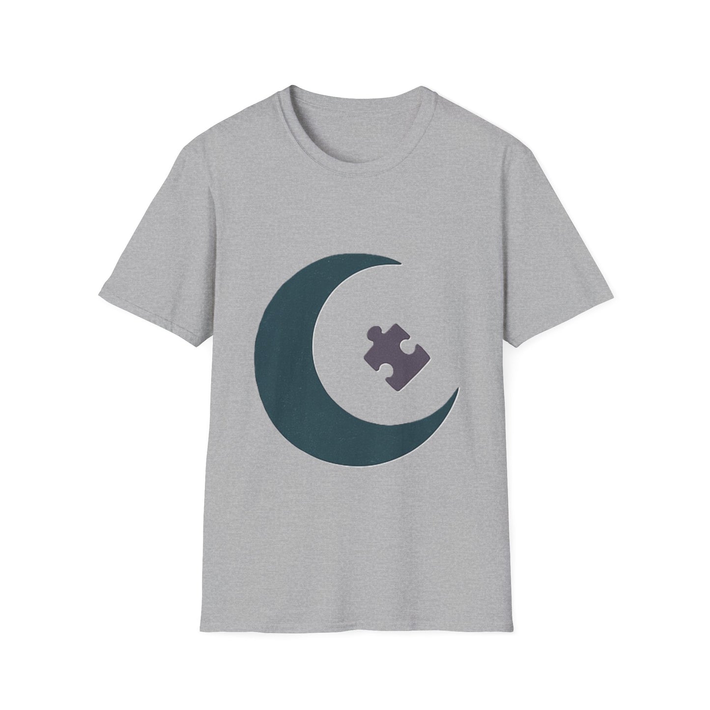 Autism Awareness Moon Puzzle T-Shirt – Minimalist Neurodiversity Tee
