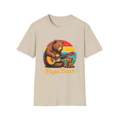 Papa Bear Guitar T-Shirt – Funny Bear Dad Shirt for Fathers  Alternative Title Options