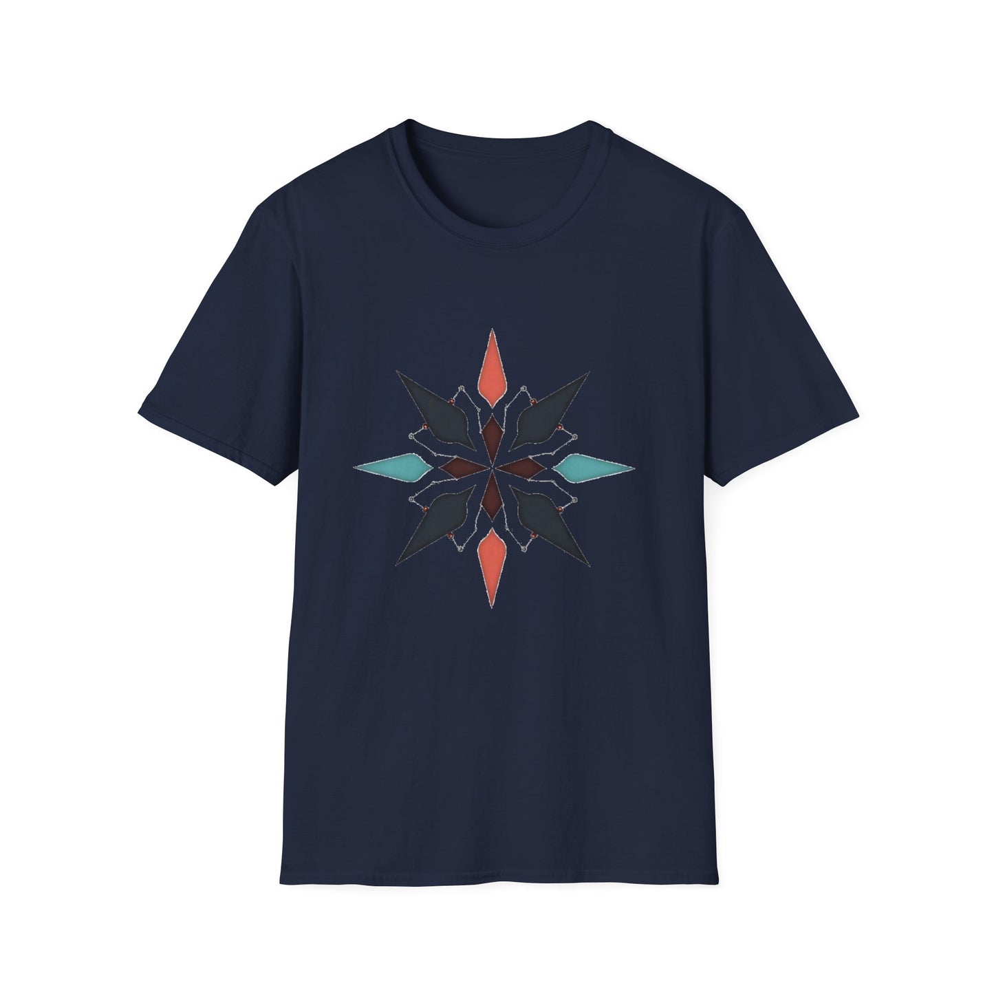 Geometric Compass Star T-Shirt – Minimalist Direction & Purpose Tee