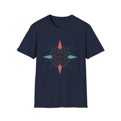 Geometric Compass Star T-Shirt – Minimalist Direction & Purpose Tee