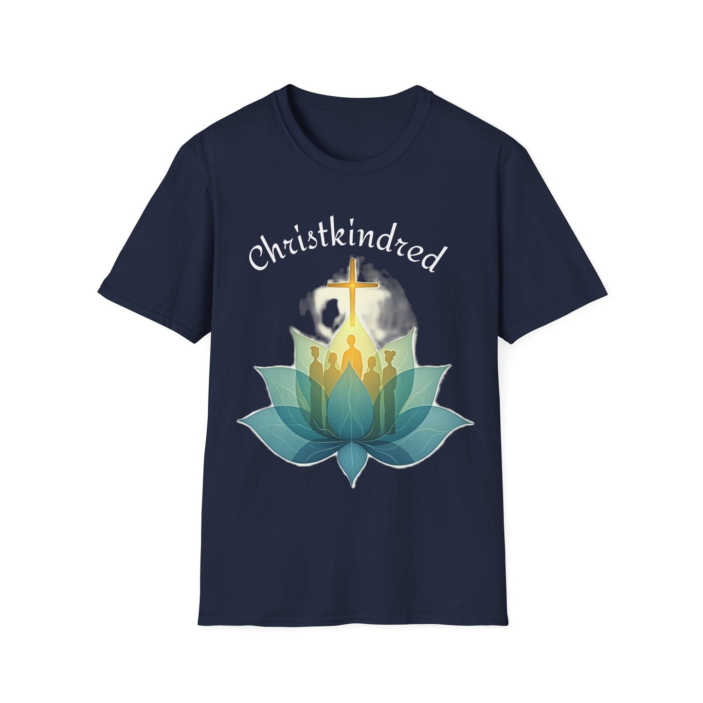 Christkindred T-Shirt – Christian Faith Shirt with Cross & Lotus Design