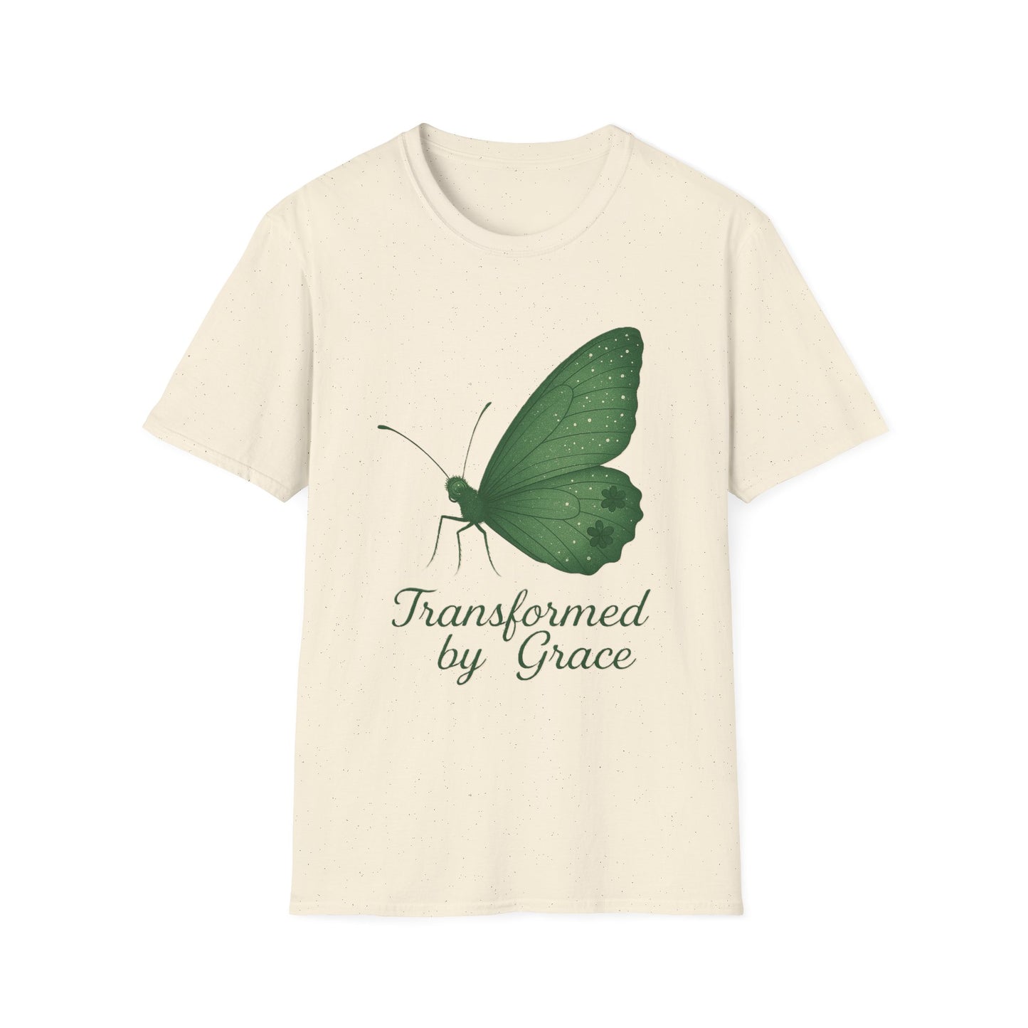 Transformed by Grace Christian T-Shirt – Faith Butterfly Inspirational Tee