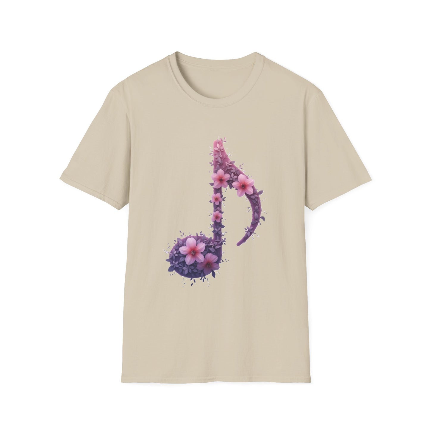 Floral Music Note T-Shirt – Aesthetic Flower Music Lover Graphic Tee