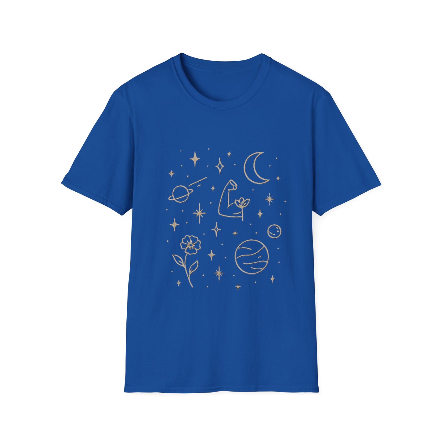 Cosmic Strength Line Art T-Shirt – Feminine Power & Self Growth Tee