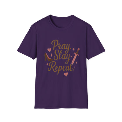 Pray Slay Repeat Shirt – Empowering Women's Strength T-Shirt with Inspirational Design