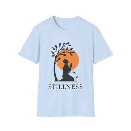 Stillness Christian T-Shirt – Faith, Prayer & Peace-Inspired Minimalist Tee