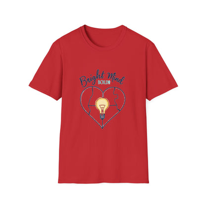 Bright Mind, Bold Heart Shirt – Autism Awareness & Empowerment T-Shirt | Puzzle & Lightbulb Design