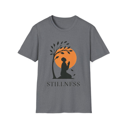 Stillness Christian T-Shirt – Faith, Prayer & Peace-Inspired Minimalist Tee