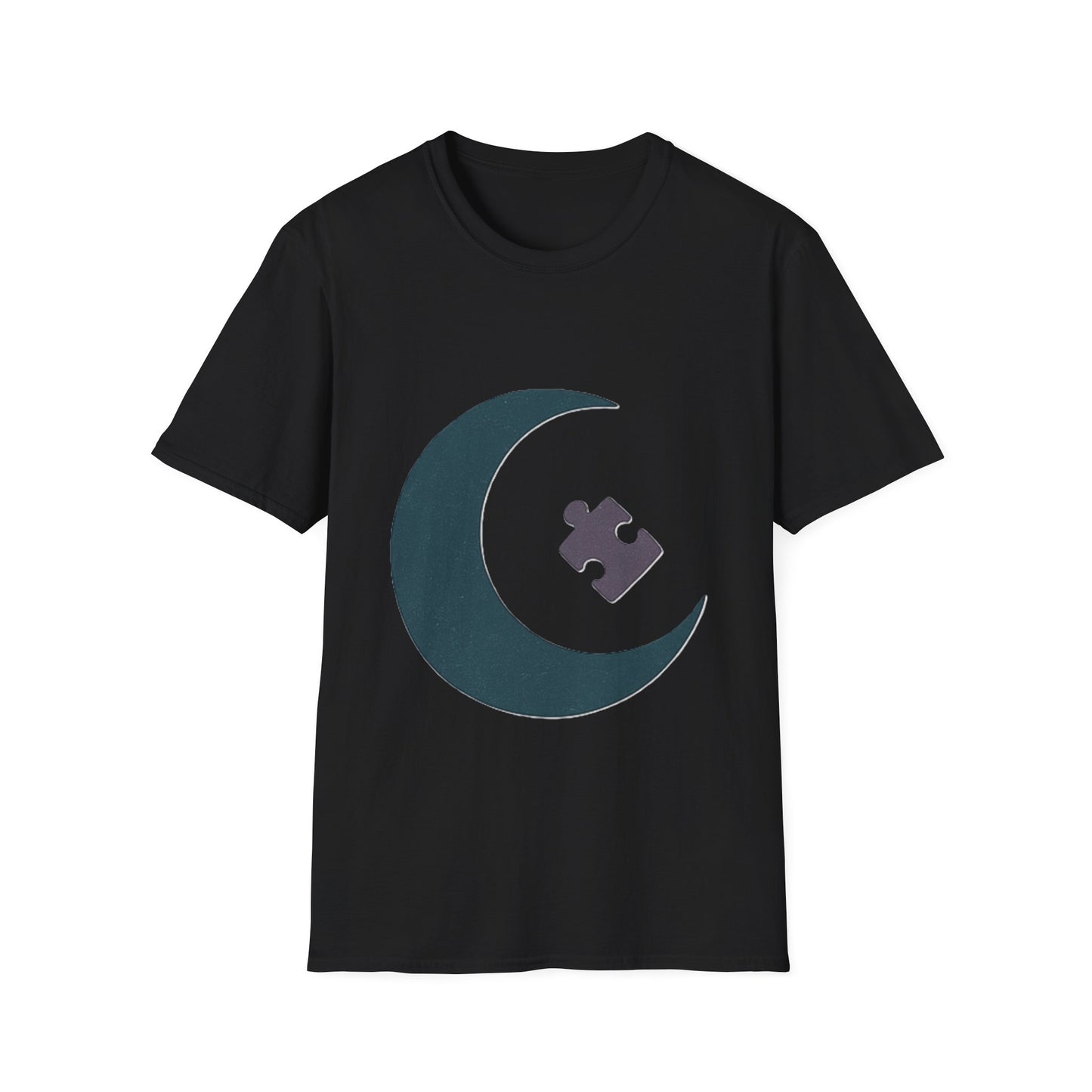 Autism Awareness Moon Puzzle T-Shirt – Minimalist Neurodiversity Tee